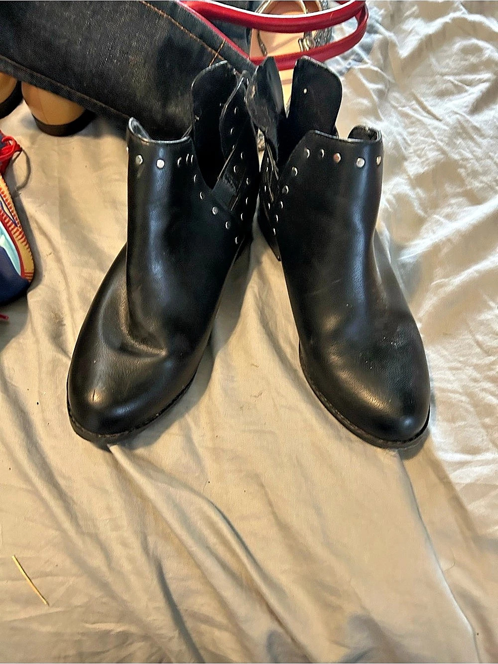 Black Studded Ankle Boots